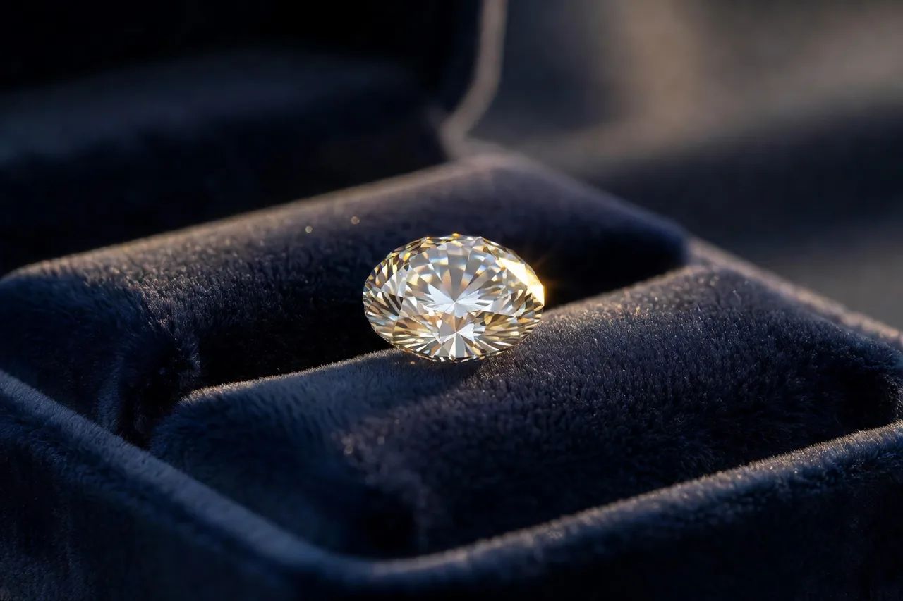Erinnerungsdiamant auf dunklem Samt &ndash; CREMEXX&reg; Diamantbestattung