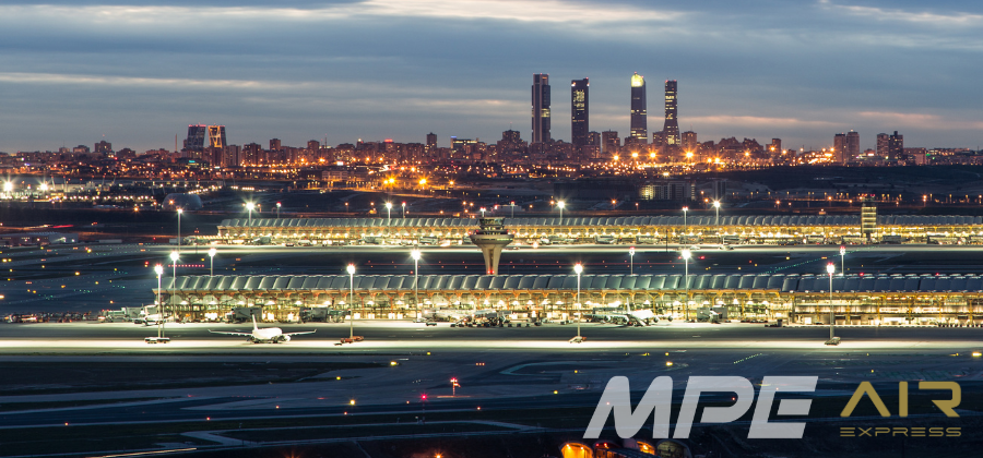 MPE AIR-CARGO-Hub Flughafen Madrid-Barajas MAD - Internationaler Luftfracht-Knotenpunkt f&uuml;r Urnenversand
